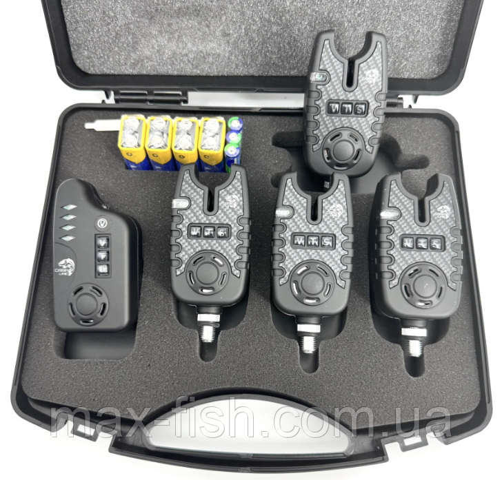 Набір електронних сигналізаторів клювання з пейджером Carp Line TLI-22 4+1, фото 1