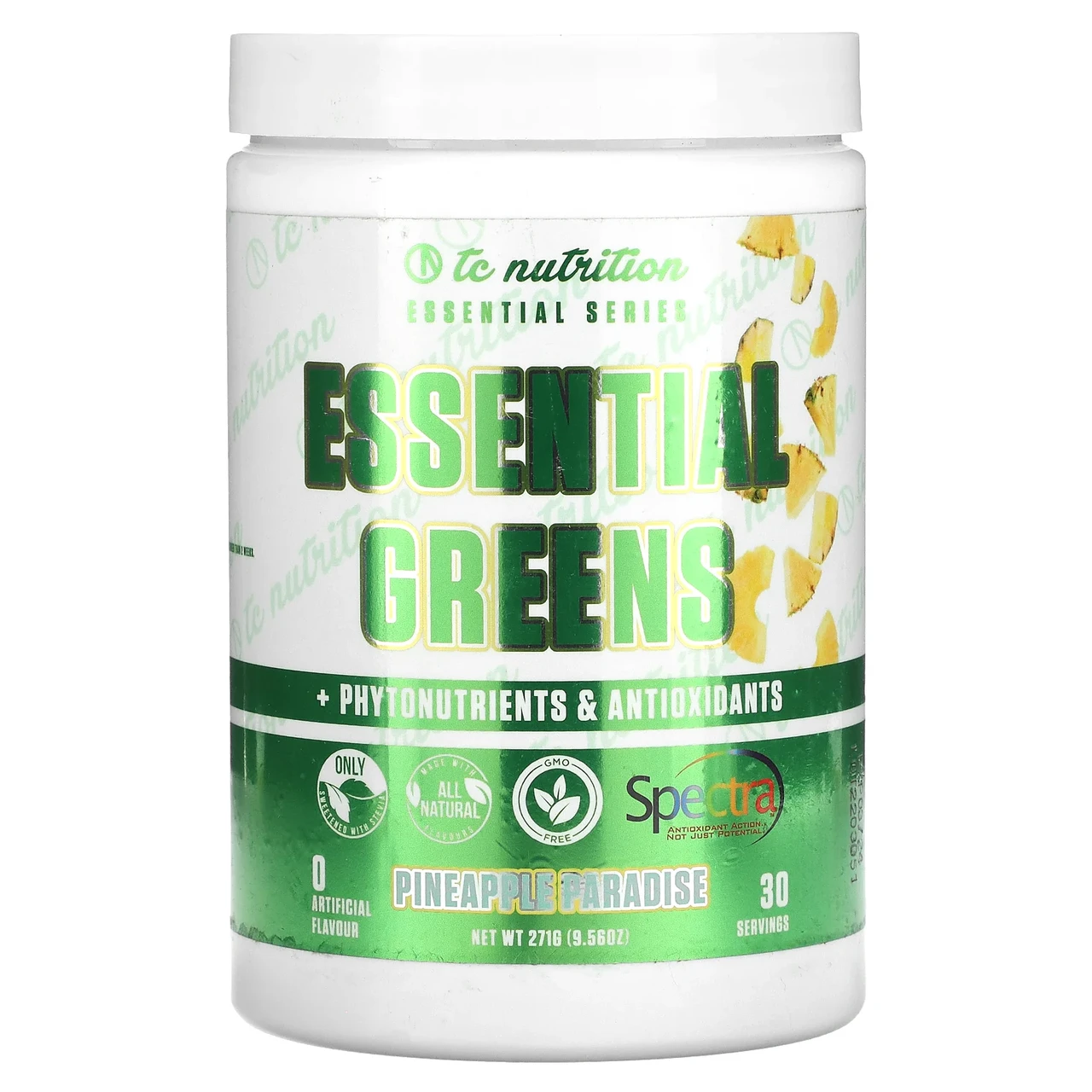 TC Nutrition, Essential Series, незамінна зелень із фітонутрієнтами й антиоксидантами, ананасовий рай, 271 г, Київ