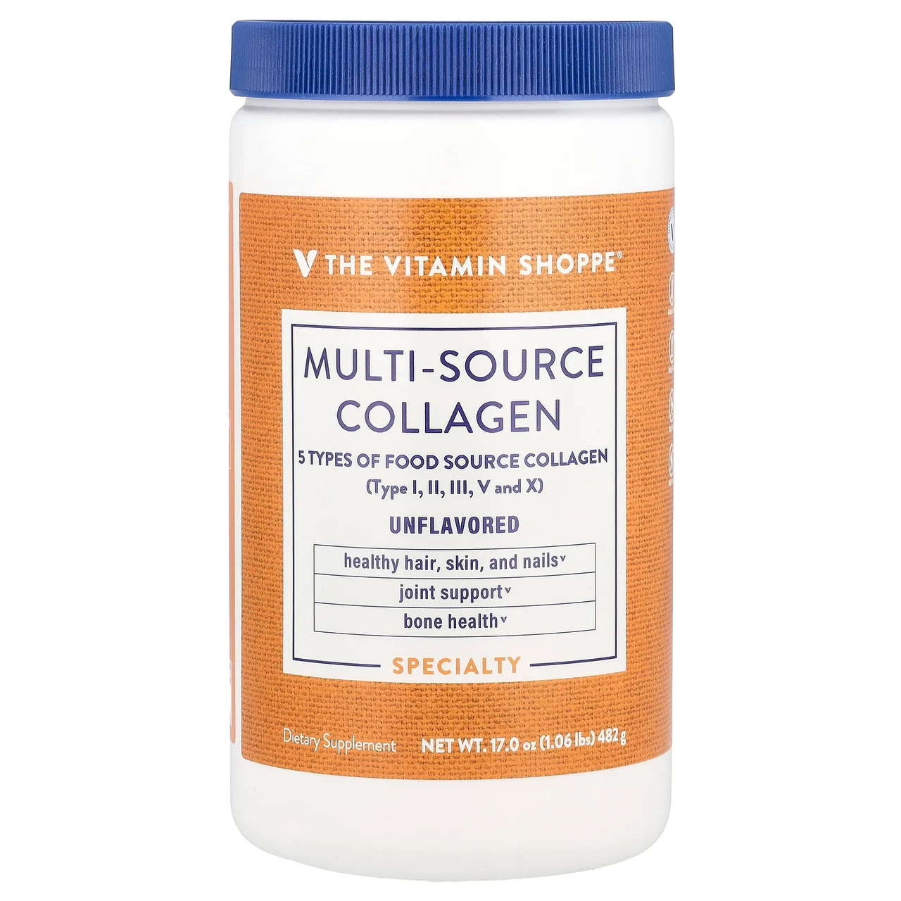 The Vitamin Shoppe, Multi-Source Collagen, без добавок, 482 г (1,06 фунта), Київ, фото 1