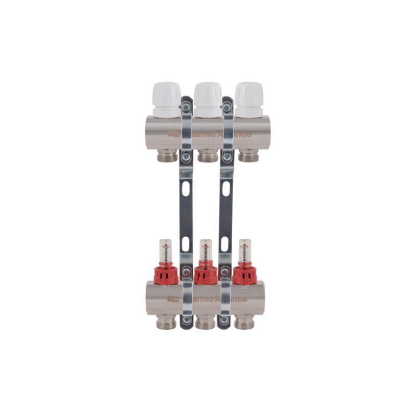 Колектор з витратомірами Thermo Alliance Standart 1" 3 виходи SD235W3, фото 1