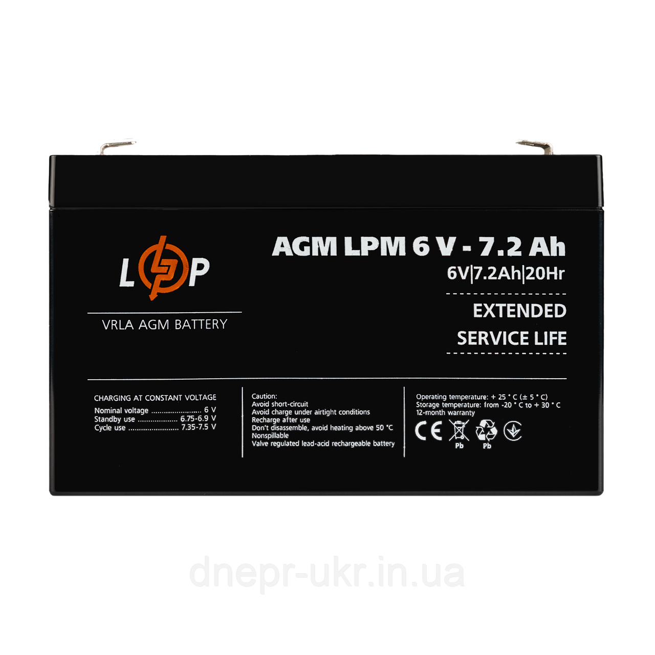 Акумулятор AGM LPM 6V - 7.2 Ah