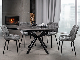 Керамічний стіл Офелія TML-1250 спайдер грей + чорний