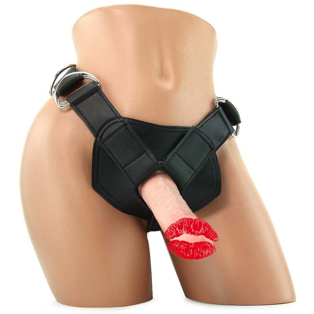 Реалістичний страпон Pipedream King Cock 6 на ременях, бежевий, 15.2 х 4.1 см, фото 1