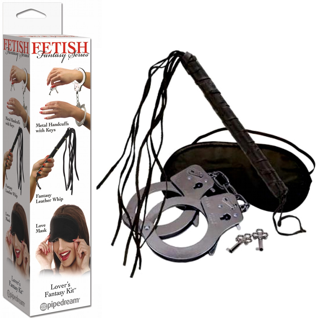 Набір БДСМ Fetish Fantasy, наручники, плетка та маска, фото 1