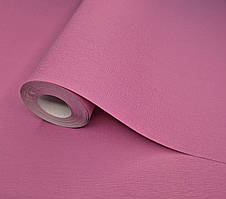 Шпалери вінілові 10 × 0.53 м Marburg 53921, рожеві однотонні для дитячої кімнати, спальні, вітальні, кухні, коридору