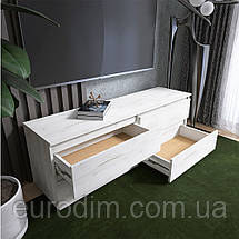 Тумба під телевізор Еверест ЛТВ-1400 Лайт 140х38х49 см Дуб Крафт білий (DTM-071082), фото 3