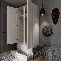 Шафа дводверна Еверест ШЛ-2 Лайт Дуб Крафт білий (DTM-071084), фото 3