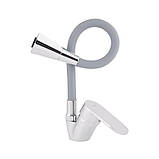 Змішувач для кухні Lidz Tani 008F3 з гнучким виливом (k40) LDTAN008F3GCR39507 Chrome/Grey, фото 3