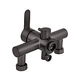 Змішувач для ванни Brinex Pure 005 з довгим поворотним виливом (з душовим гарнітуром) Graphite BRIPUR005GRP, фото 4