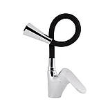 Змішувач для кухні Lidz Tani 007F3 з гнучким виливом (k40) LDTAN007F3BCR37649 Chrome/Black, фото 3