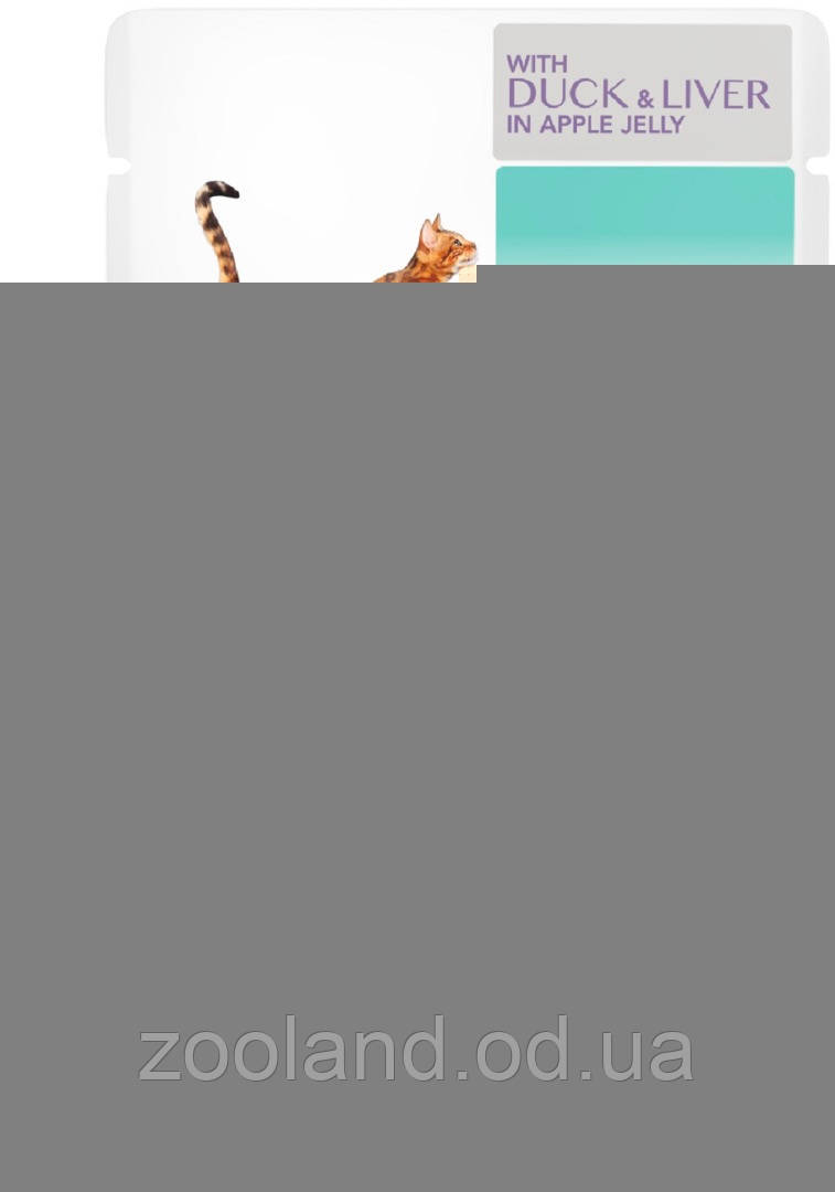 Optimeal Adult Cat Hairball з качкою та печінкою в яблучному желе, 3+1 шт.