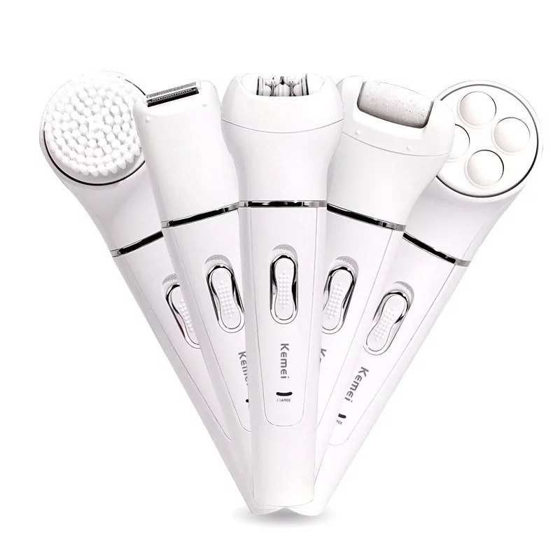 Епілятор акумуляторний Kemei KM-2199 5в1 Білий