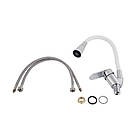 Змішувач для кухні Lidz Tani 008F3 з гнучким виливом (k40) LDTAN008F3WCR37037 White / Chrome, фото 6