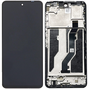 Дисплей ZTE Blade V40 в зборі з сенсором та рамкою black Original PRC