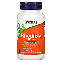 Родіола рожева (Rhodiola), Now Foods, 500 мг, 60 вегетаріанських капсул