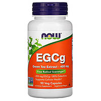 Зелений чай EGCg (Green Tea), екстракт, Now Foods, 400 мг, 90 капсул