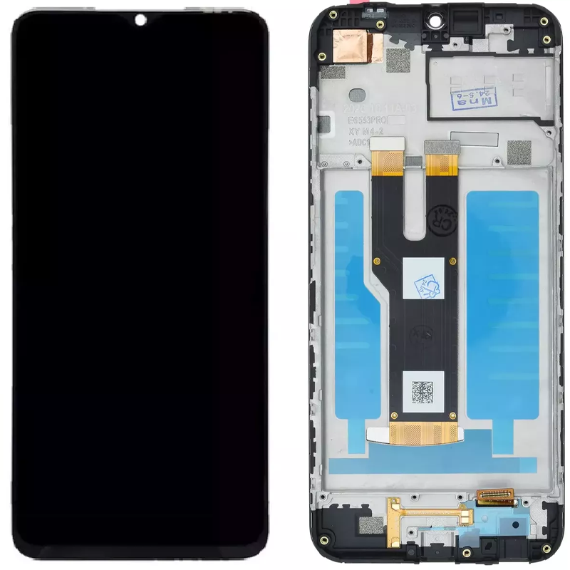 Дисплей ZTE Blade A73 4G у зборі із сенсором і рамкою black (оригінал завод)