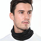 Тактичний бафф літній із затяжкою, Розмір Універсальний, Чорний / Чоловічий Шарф-труба / Баф шарф, фото 4