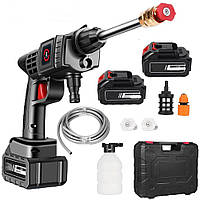 Аккумуляторная мойка высокого давления 24V + 2 аккумулятора / Мини мойка для авто / Пистолет для мойки авто