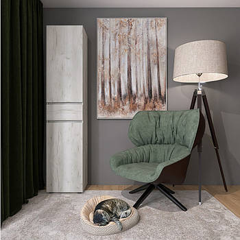 Пенал з висувним ящиком Еверест Лайт ПЛ-1 Дуб Крафт білий (DTM-071078)