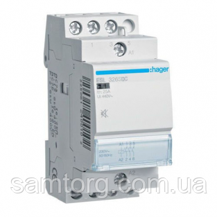 Контактор безшумний Hager ESL326SDC 25A 3НО 12W