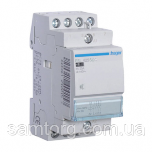 Контактор безшумний Hager ESL425SDC 25A 4НО 12W