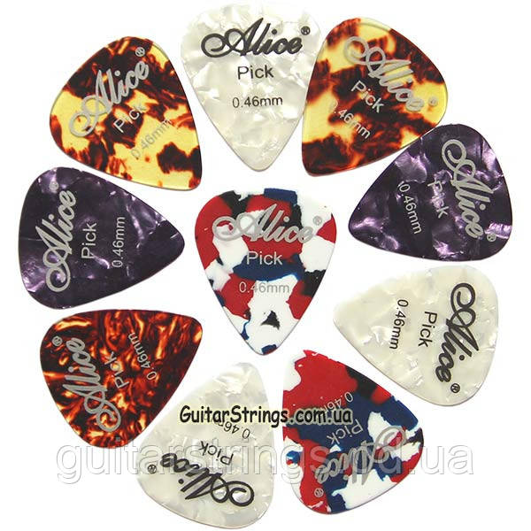 Медіатор Alice AP-600A0.46 Celluloid 0.46 mm різні кольори
