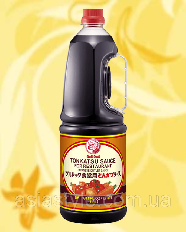 Соус тонкацу овочево-фруктовий для свинини, Tonkatsu vegetable-fruit sauce, Bull-Dog, Японія, 1.8l, Ч