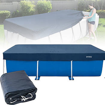 Тент чохол захисний 260 х 160 см для прямокутного каркасного басейну Intex 28036