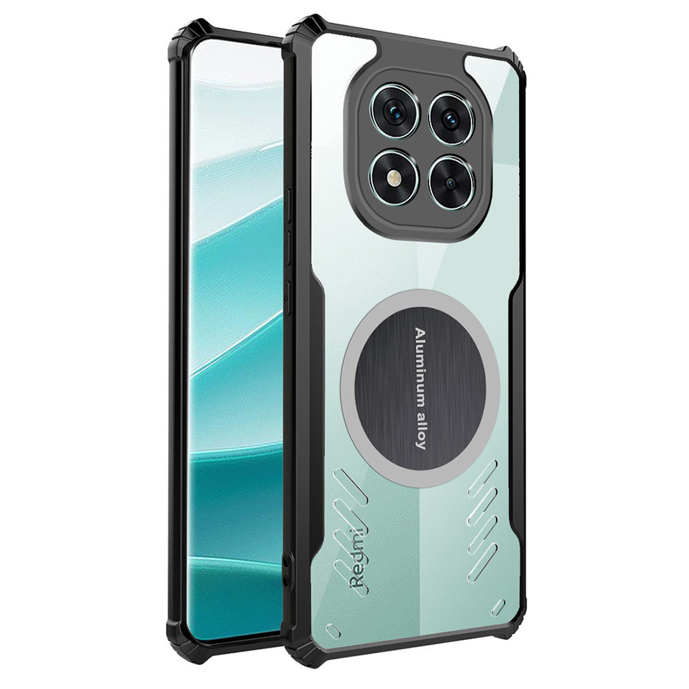 Чохол - накладка Acryl Cooling Armor для Xiaomi Poco X7 / Redmi Note 14 Pro 5G з металевою пластиною, Black