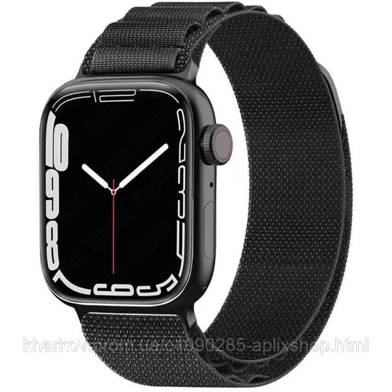 Ремінець Alpine Loop для Apple Watch 42(ser.1-3)/44/45/46/49mm (m/l) Чорний / Black, фото 1
