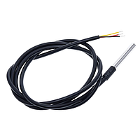 Датчик температури DS18B20 в корпусі з нержавіючої сталі з кабелем 1 м вологозахищений