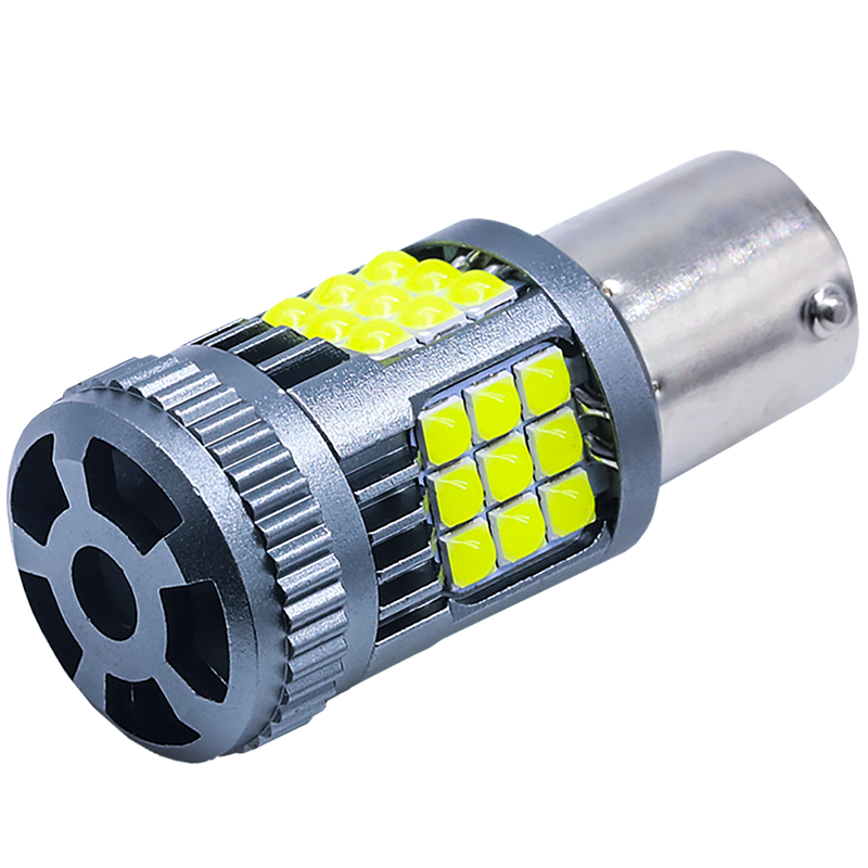 Glow FAN1s S25(2) 9-48V 30W CAN 3000Lm 1157/P21/5W BAY15D d-15mm світлодіодна лампа двоконтактна білий жовтий