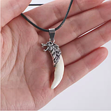 Шикарний чоловічий кулон Вовчий ікло вовк підвіска у формі голови вовка вінтажний Панк вигнання злих духів, фото 2