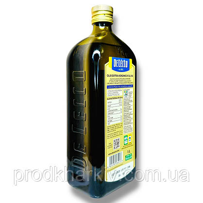 Оливкова олія DE CECCO PIACERE Olio Extra Vergine di Oliva 1 літр (скло), фото 5