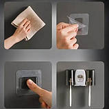 Тримач настінний для зубних щіток +2 чашки TOOTHBRUSH HOLDER, фото 6