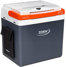 Автохолодильник Zorn Z-26 LNE + USB 12/230V, автомобільний холодильник переносний 25л від мережі та прикурювача