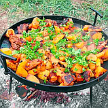 Велика сковорода з диска борони 60 см з кришкою Садж Сковорода дискова для пікніка, фото 7