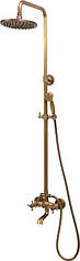 Змішувач для душу зі штангою з кульовим регулятором RETRO BRONZE 1 Fala 75829