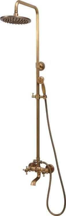 Змішувач для душу зі штангою з кульовим регулятором RETRO BRONZE 1 Fala 75829