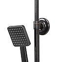 Змішувач для душу зі штангою з кульовим регулятором RETRO BLACK 3 Fala 75818, фото 2