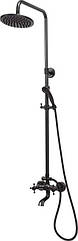 Змішувач для душу зі штангою з кульовим регулятором RETRO BLACK 1 Fala 75809