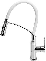 Змішувач для раковини з гнучким виливом FLEXIBLE 2-WHITE Fala 75676