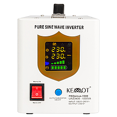 Перетворювач напруги джерела аварійного живлення PROSINUS-1000 12В (1000/700Вт) білий KEMOT