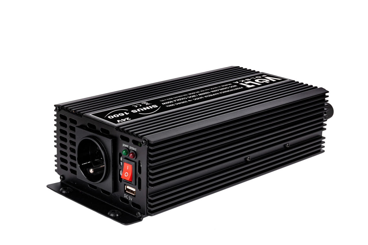 Перетворювач інвертор SINUS-800/1600 Вт  24В/230 В чистий синус VOLT POLSKA