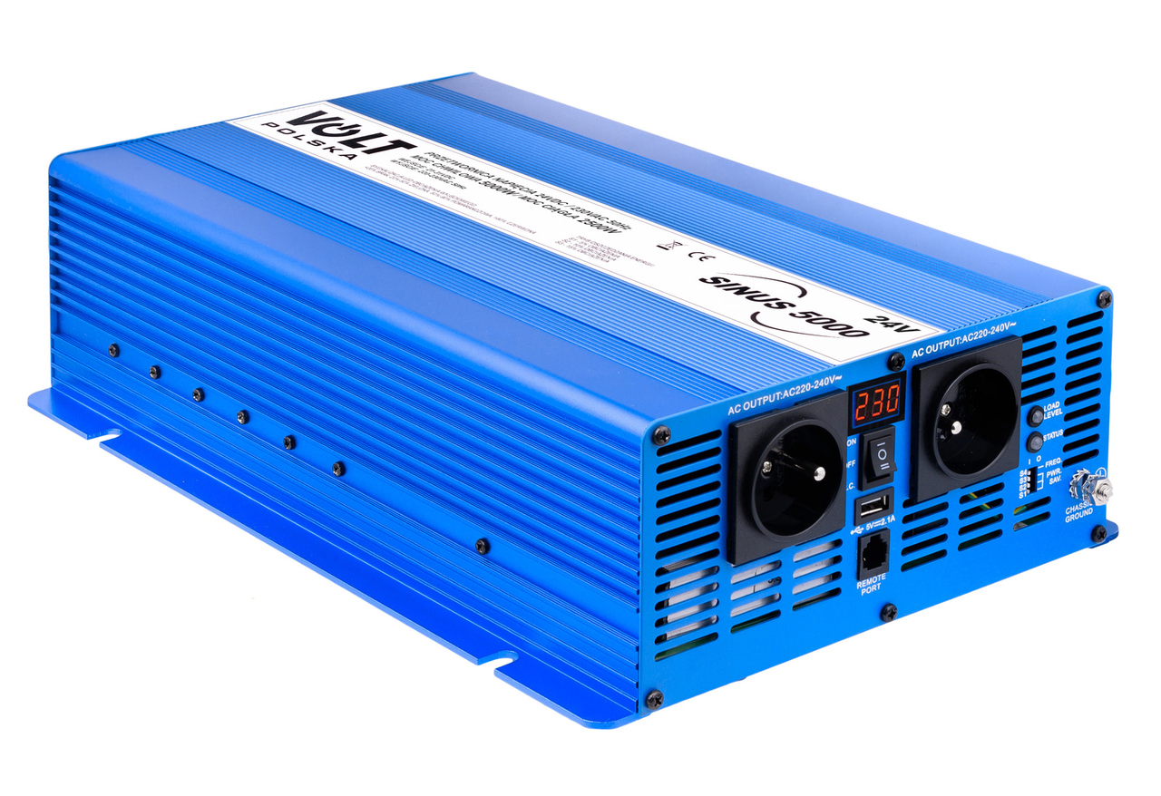 Інвертор SINUS 2500 ECO LCD перетворювач 24/230В 5000/2500Вт VOLT POLSKA