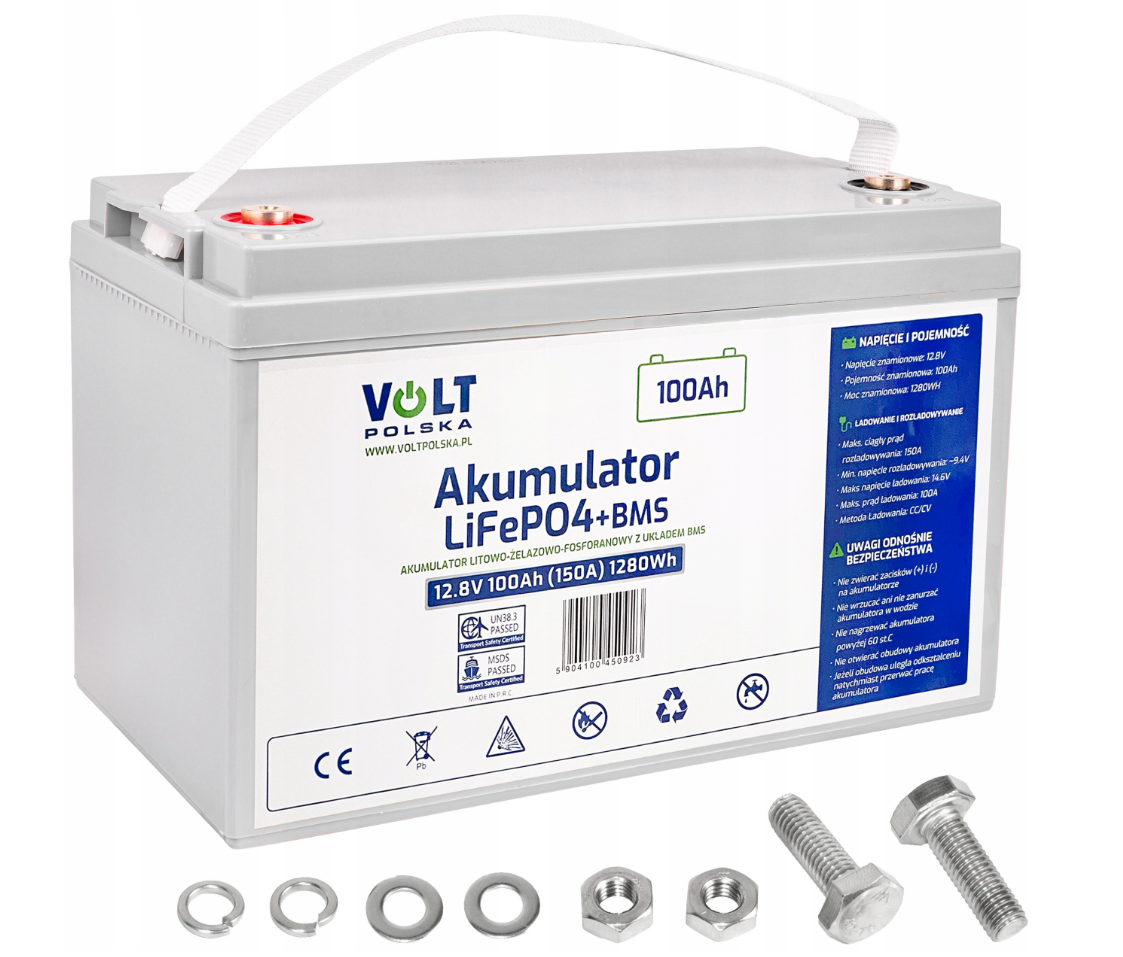 Акумулятор LiFePo4 100Аг 150А 12В BMS VOLT POLSKA