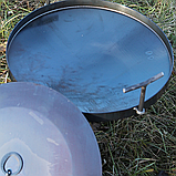 Велика сковорода з диска борони 60 см з кришкою Садж Сковорода дискова для пікніка, фото 4