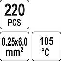 Набір водонепроникних термоусаджувальних рукавів 220 шт YATO YT-81460, фото 4