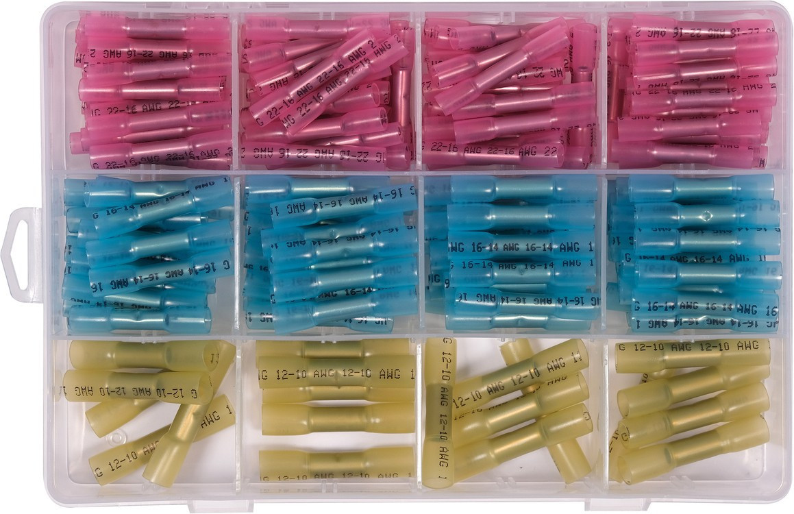 Набір гофрованих термоусаджувальних трубок 200 шт YATO YT-81461, фото 1